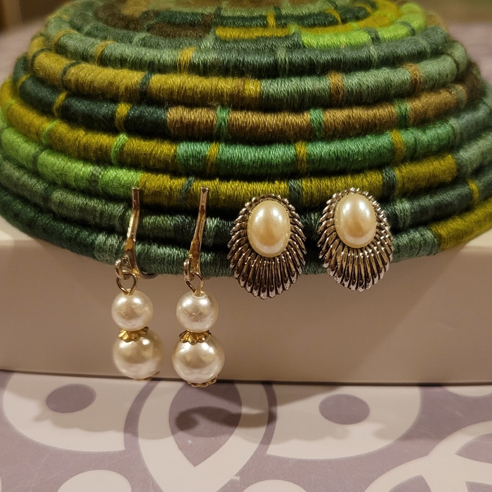 Vintage clip on earrings